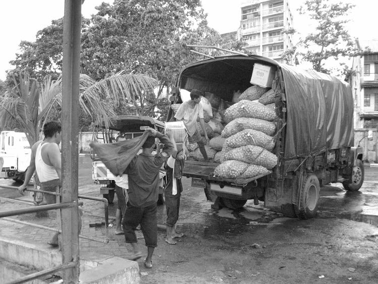 stockage du riz au monast�re